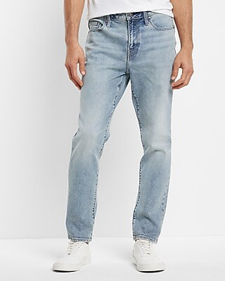 Athletic Tapered Slim Light Wash Stretch Jeans | Express