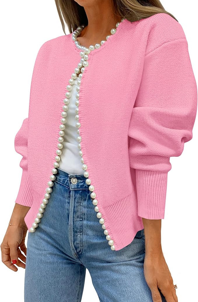 ZESICA - Cárdigan de punto con frente abierto para mujer, para otoño, manga larga, estilo infor... | Amazon (US)