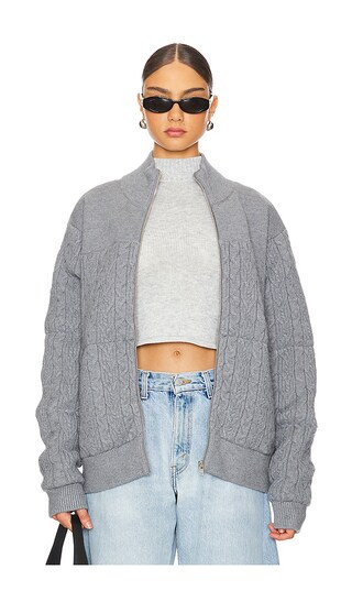 Levi Knit Puffer in Heathered Grey | Revolve Clothing (Global)