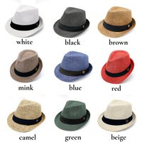 Borsalino Straw Hat, Summer Fedora Beach Men Women Sun Boho Short Brim Groomsmen Gift, Bridesmaid Ha | Etsy (US)