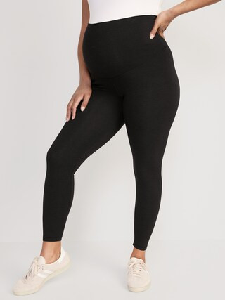 Maternity Rollover-Waist PowerChill 7/8-Length Leggings | Old Navy (US)