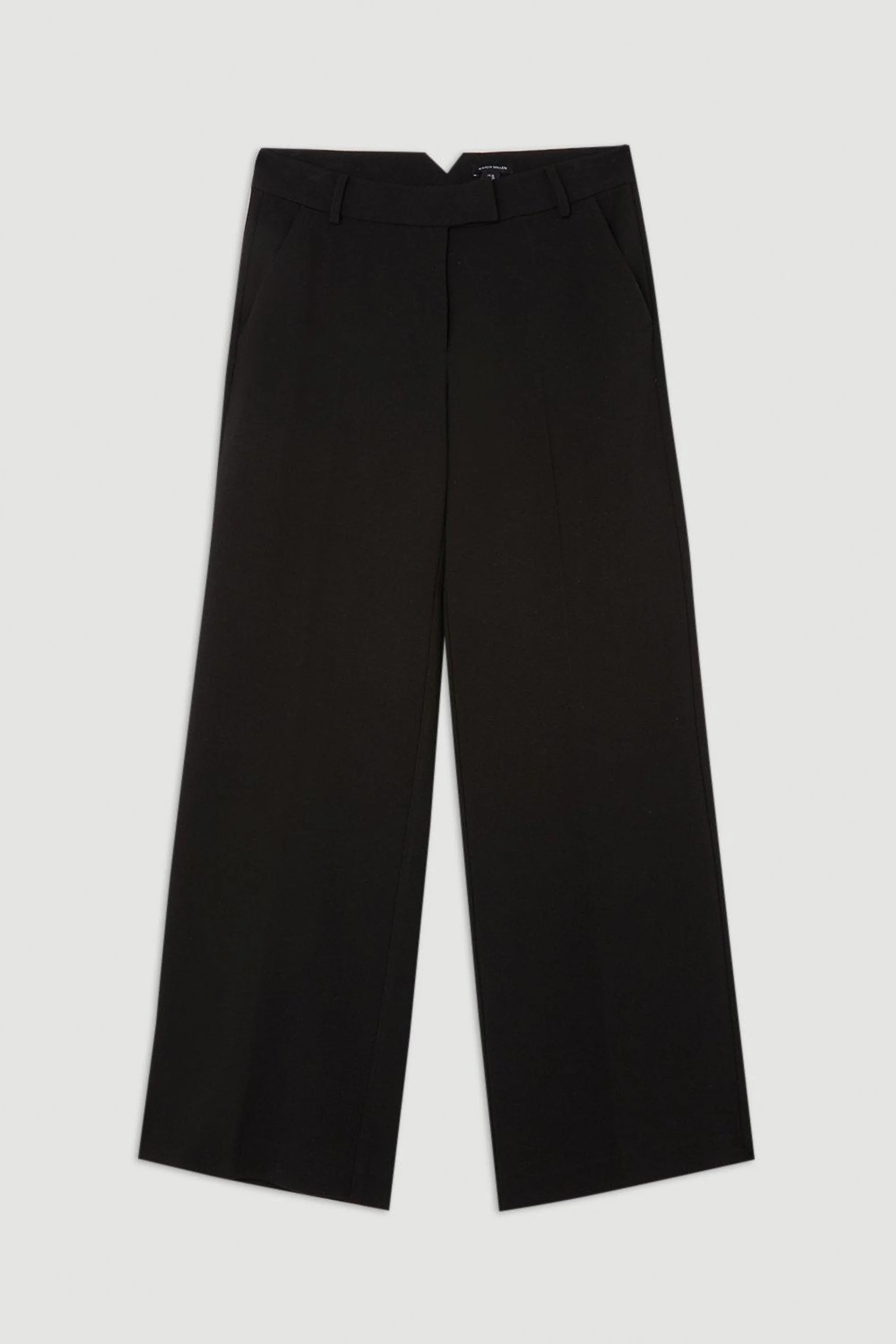 Compact Stretch Essential Tailored Straight Leg Trouser | Karen Millen UK + IE + DE + NL
