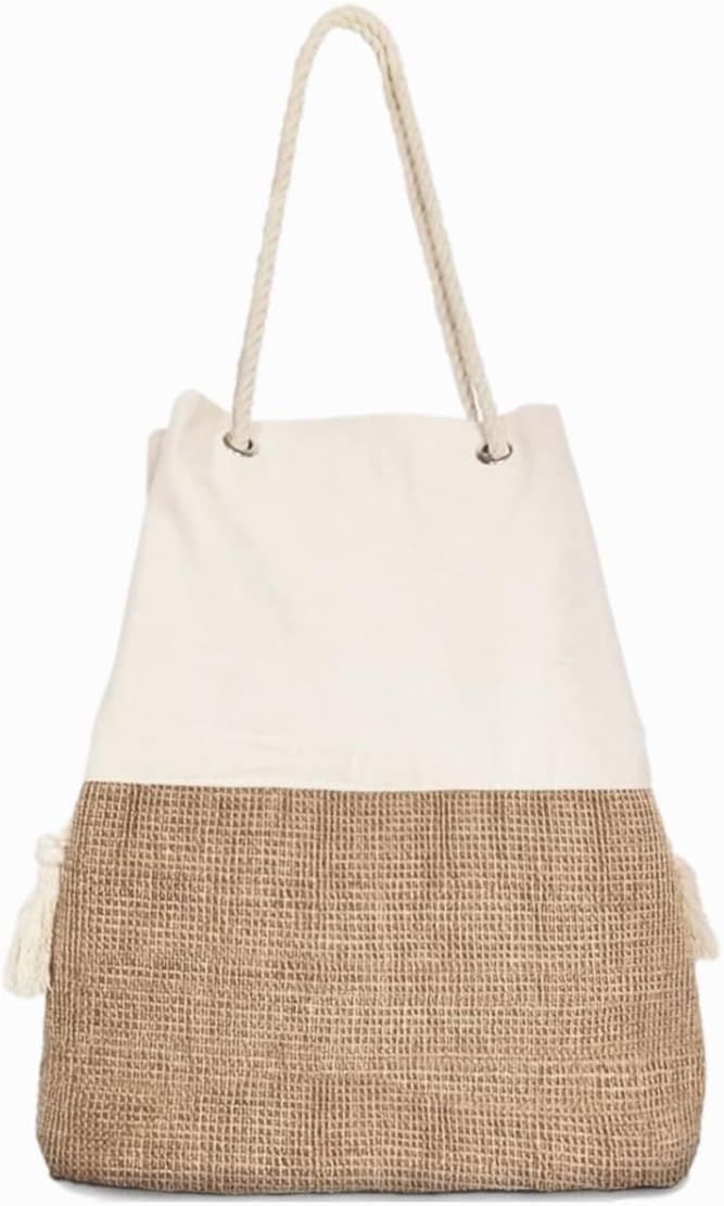 TRIBECA TRIBE Large Beach bag for women - travel tote beach bag- women vacation beach bag hat hol... | Amazon (US)