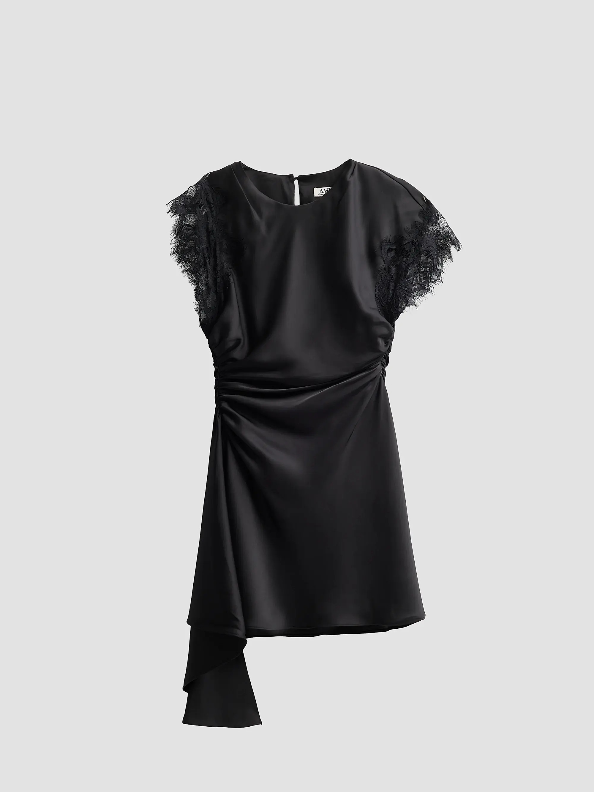 AMUR Zina Lace-Trimmed Minidress | Saks Fifth Avenue | Saks Fifth Avenue