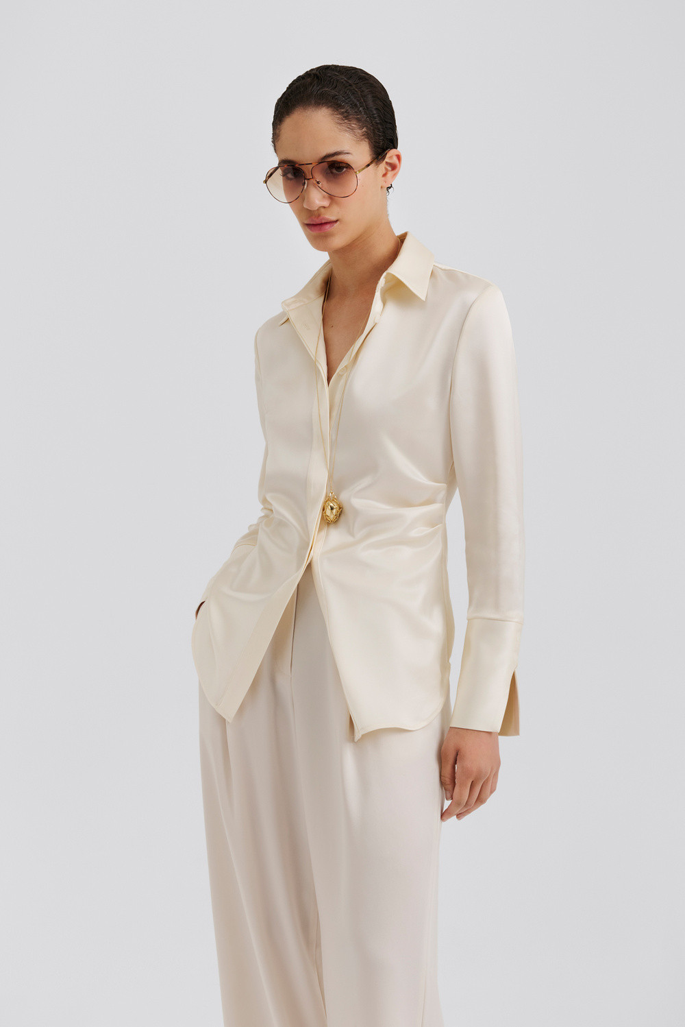 Janni shirt - Vanilla - SHIRTS | Malina | Occasion designer clothing | Malina