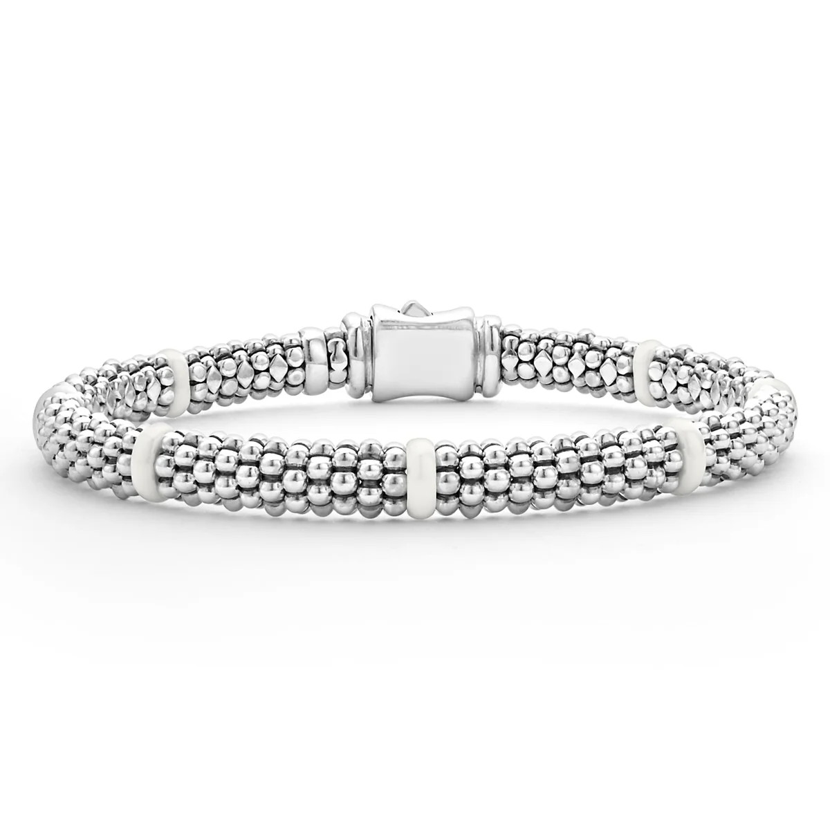 White Caviar Ceramic Station Caviar Bracelet | 6mm | LAGOS