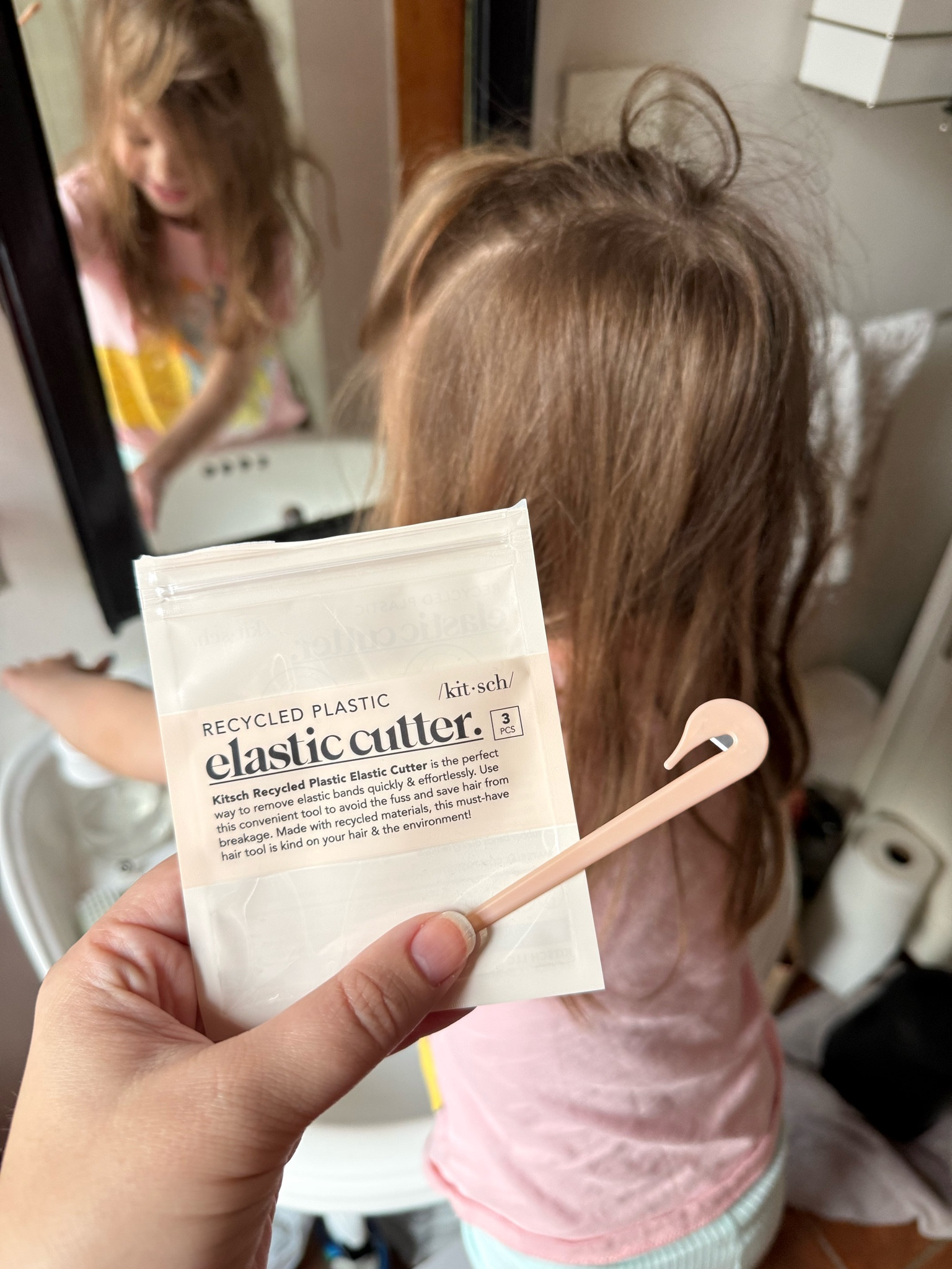 Girl moms, gather around because this little tool is life-changing. If you've ever struggled to remove those tiny rubber hair elastics without pulling hair, this is the answer. It safely slices through the band without damaging hair, which means no more tears, tangles, or wrestling matches at bedtime. One of those tiny purchases that makes a huge difference.

#LTKKids #LTKBeauty #LTKmomlife