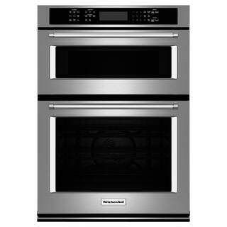 30 in. Electric Even-Heat True Convection Wall Oven with Built-In Microwave in Stainless Steel | The Home Depot