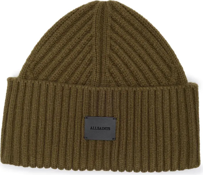 AllSaints Travelling Rib Cuff Beanie | Nordstromrack | Nordstrom Rack