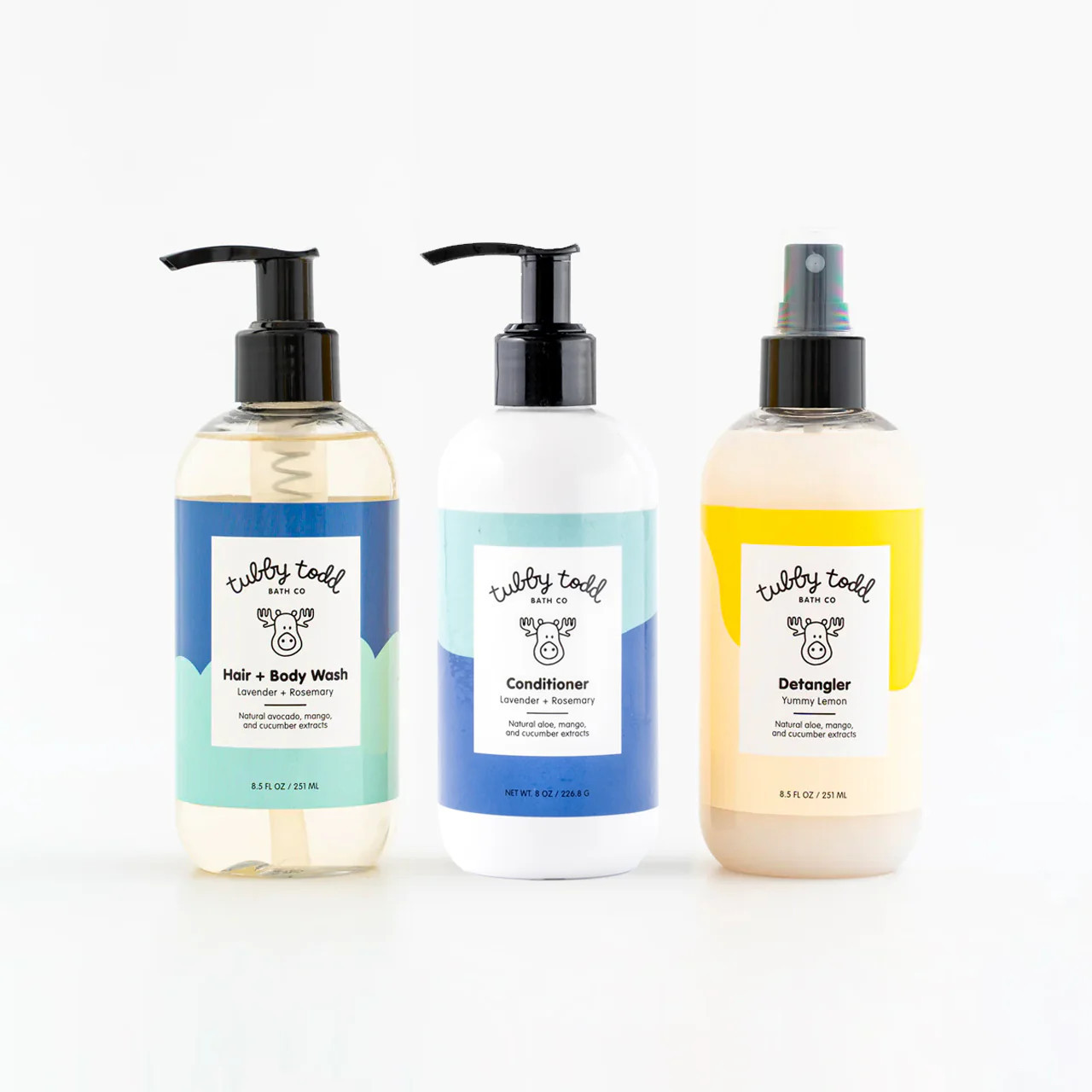 The Tubby Hair Bundle - Lavro HBW/ Lavro Conditioner/ Lemon Detangler | Tubby Todd Bath Co.