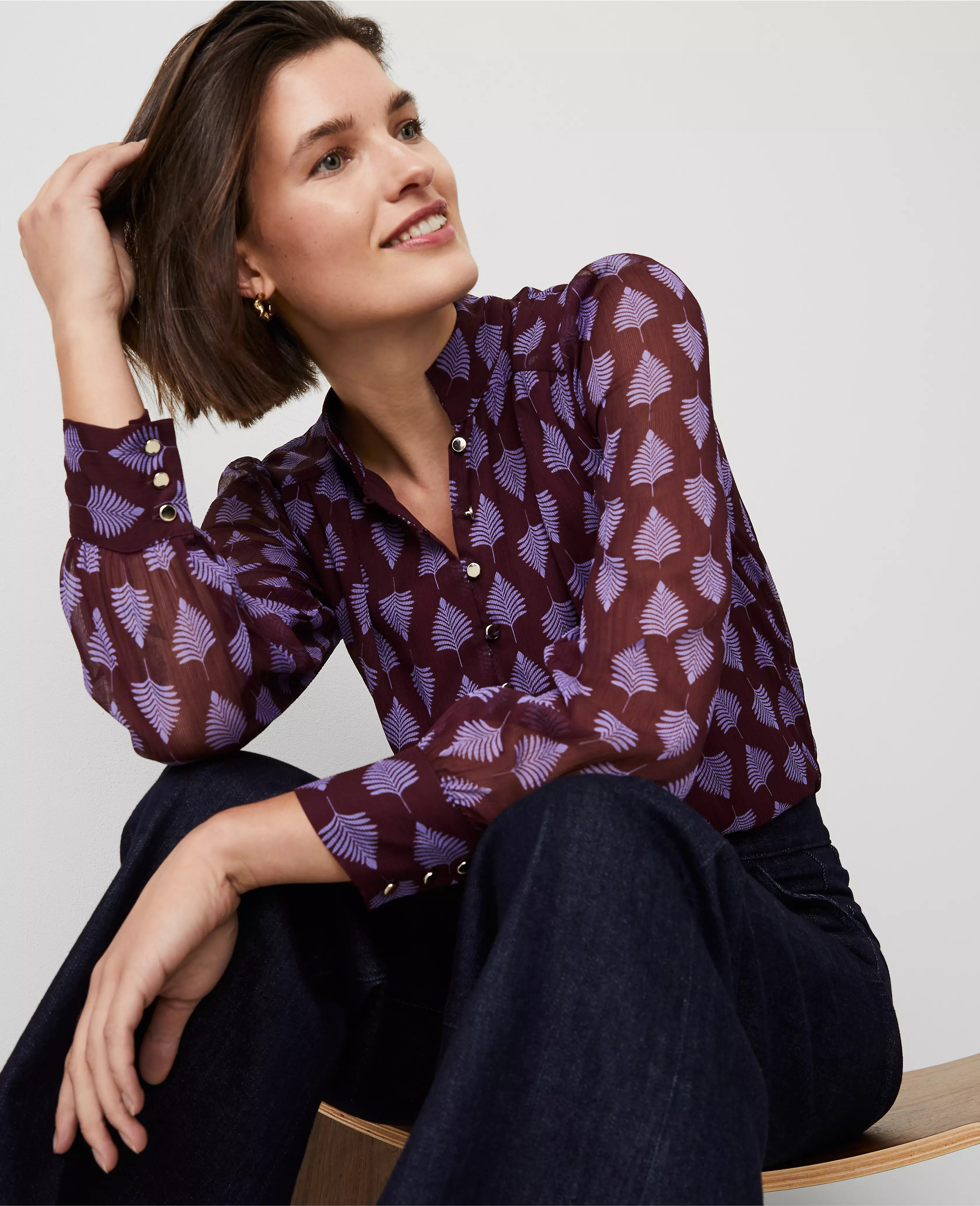 Fern Multi Button Shirt | Ann Taylor (US)