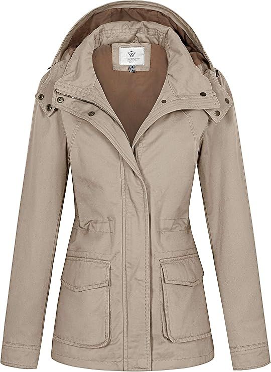 WenVen Women's Anork Military Style Jacket Lightweight Safari Casual Coat | Amazon (US)