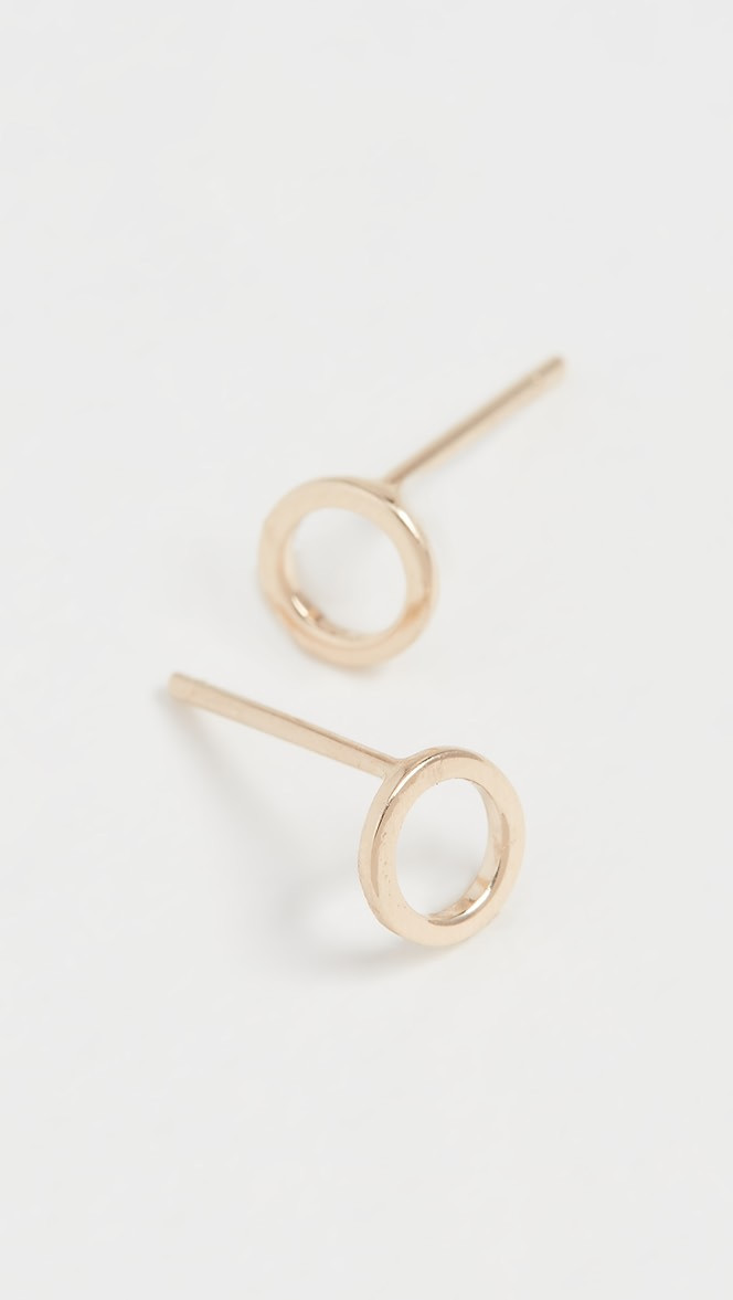 Mini 14k Gold Circle Studs | Shopbop