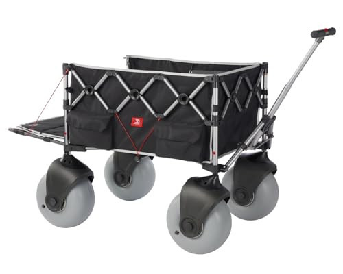 Dynacraft XL Wagon Beach Bundle, Collapsible Wagon With XL Wheels, Foldable Wagon for Camping, Rolling Cart for Beach, Wagons Carts Foldable with 200lb Weight Capacity, Folding Wagon Carts with Wheels | Amazon (US)