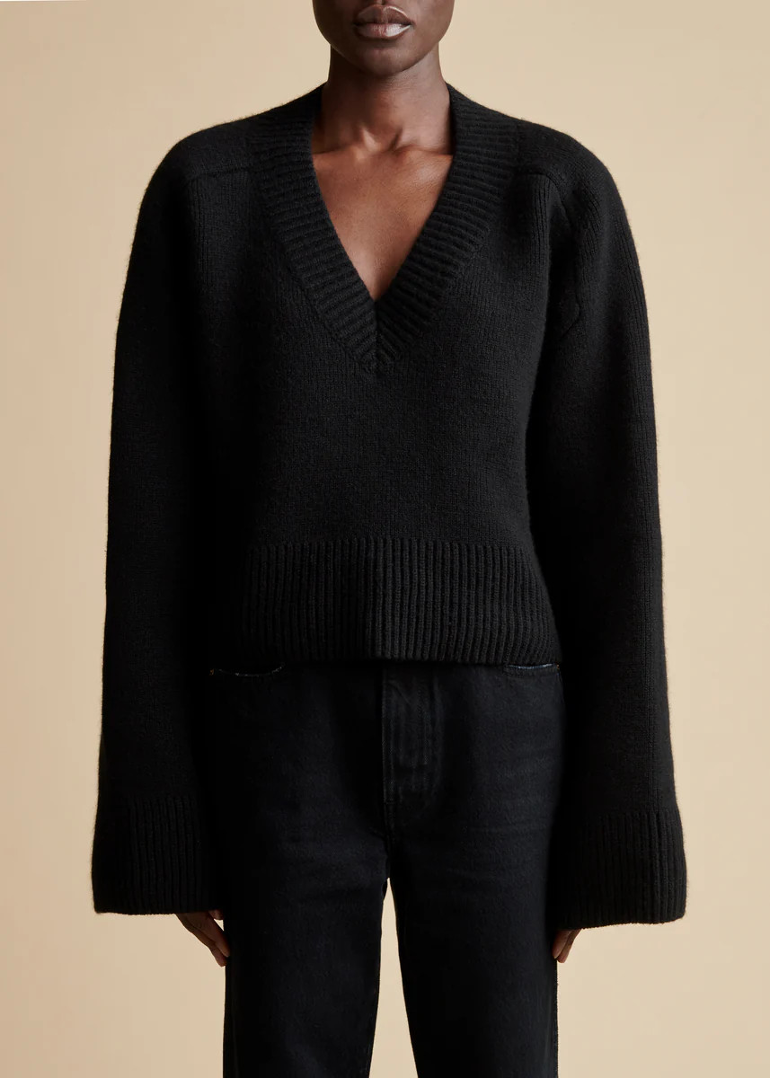 The Lenina Sweater in Black | Khaite