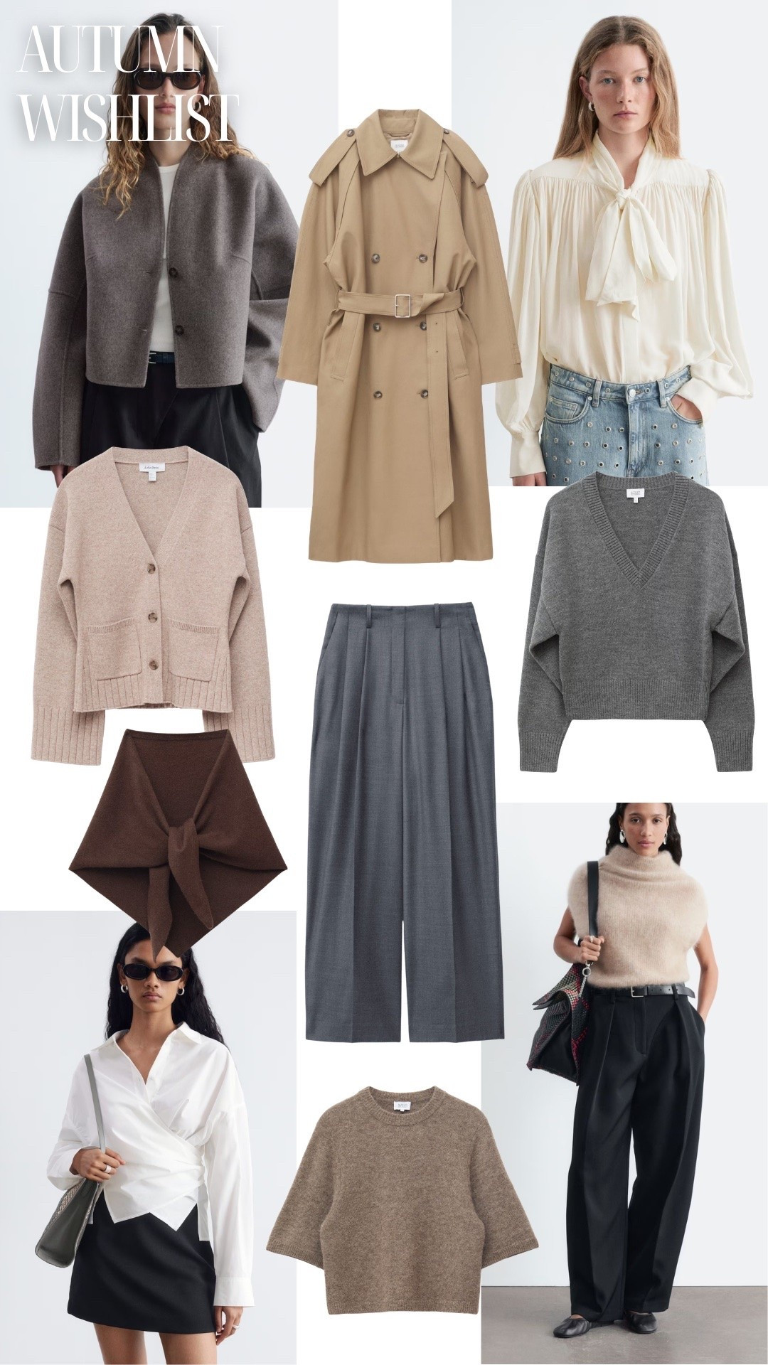 ad. My high street autumn wishlist from & Other Stories 🤎 trench coat, tailoring, workwear, pleated tailored trousers, knitwear, cardigans, knit scarves, blouses and shirts

#LTKFashionMonth #LTKautumn #LTKworkwear