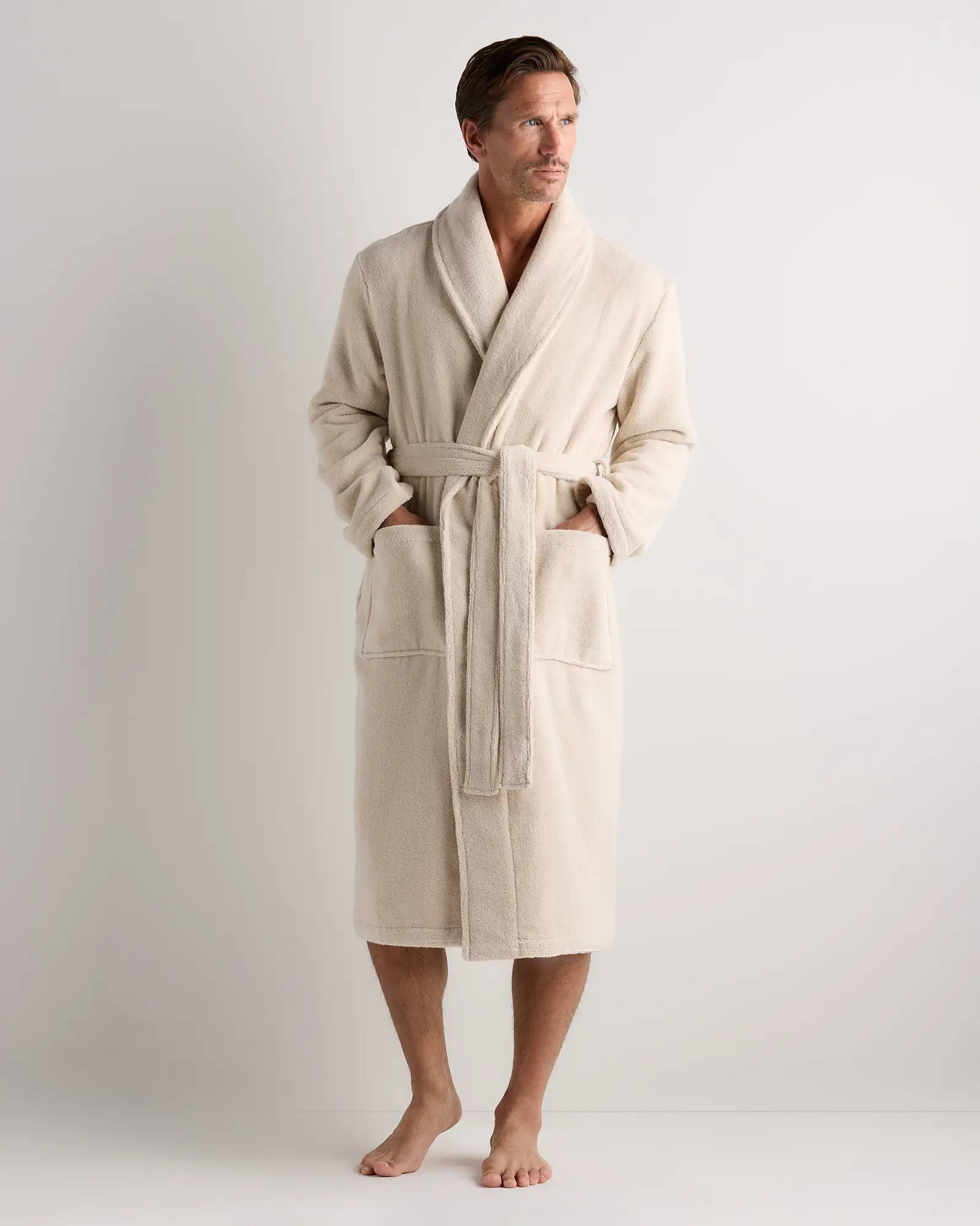 Plush Turkish Cotton Terry Robe in Birch | Quince