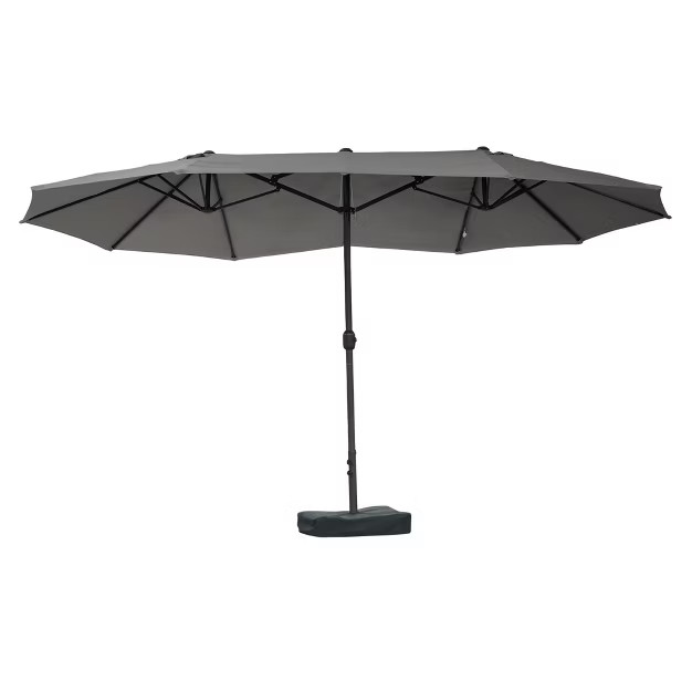 Outsunny 15' Steel Rectangular Outdoor Double Sided Market Patio Umbrella with UV Sun Protection ... | Target
