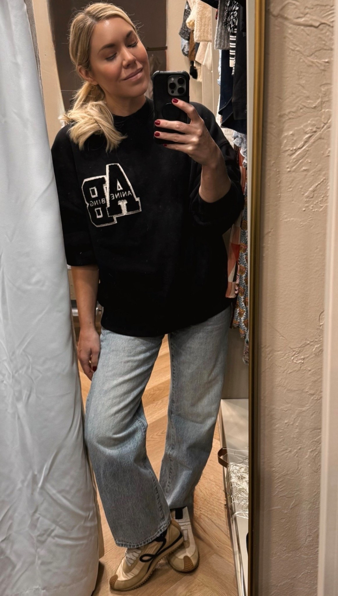 What I wore to go to a kids birthday party 🎈 
Loewe sneakers
Anine Bing sweatshirt 

#LTKstorytime #LTKdayinmylife #LTKmomlife