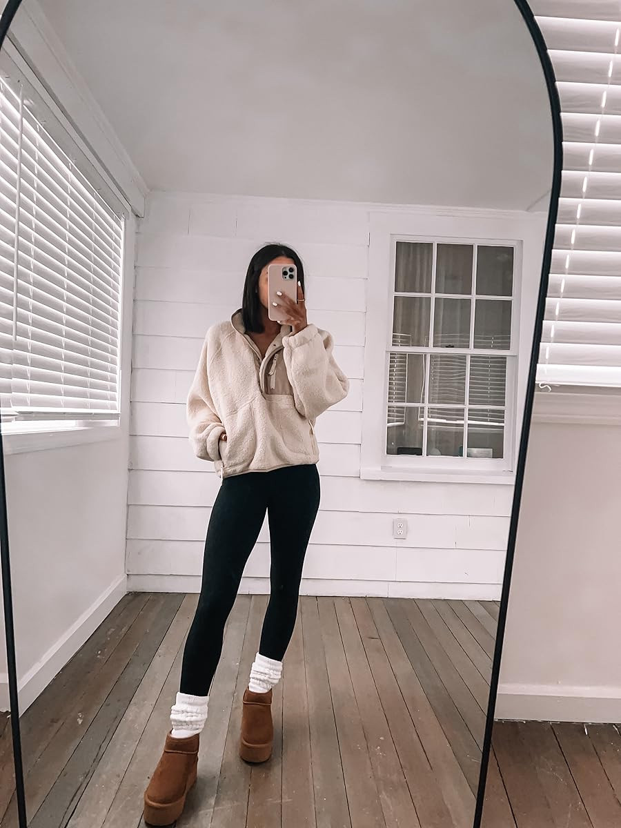 Pullover wearing a S, leggings wearing XS, boots sized down a full size! 

 #LTKSeasonal #LTKActive