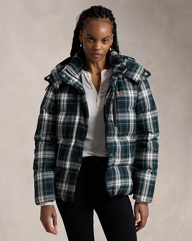 Plaid Quilted Down Jacket | Ralph Lauren (UK)