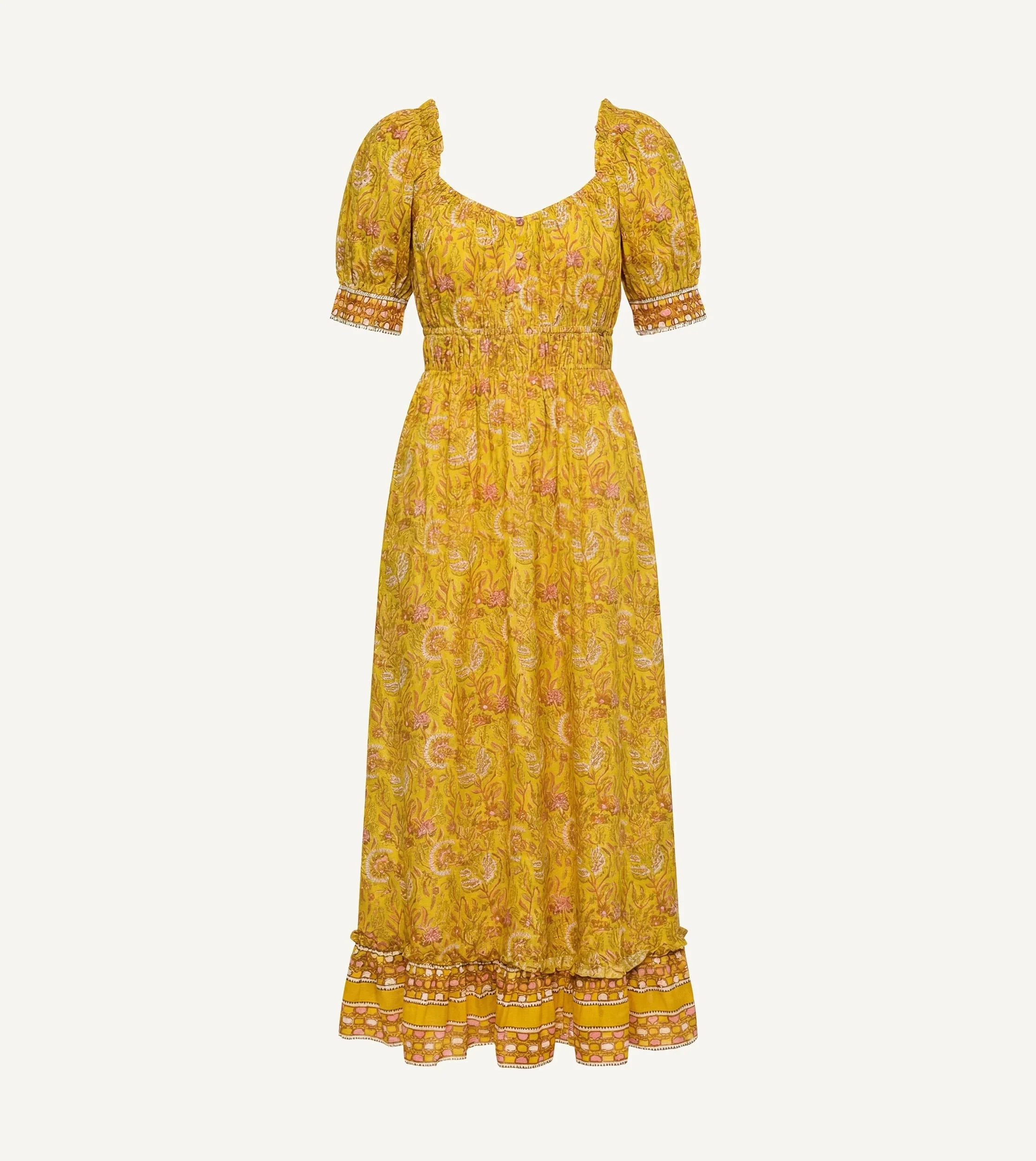 Marcella Ankle Dress | Wildflower Citrus | Cleobella