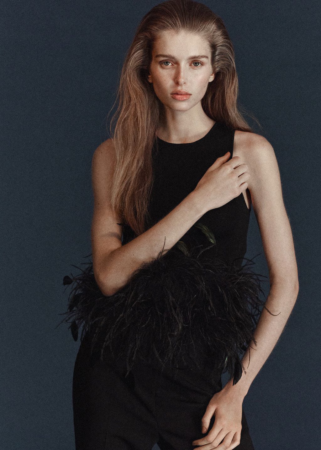 Knitted top with feather | Mango (US/MX/AU)