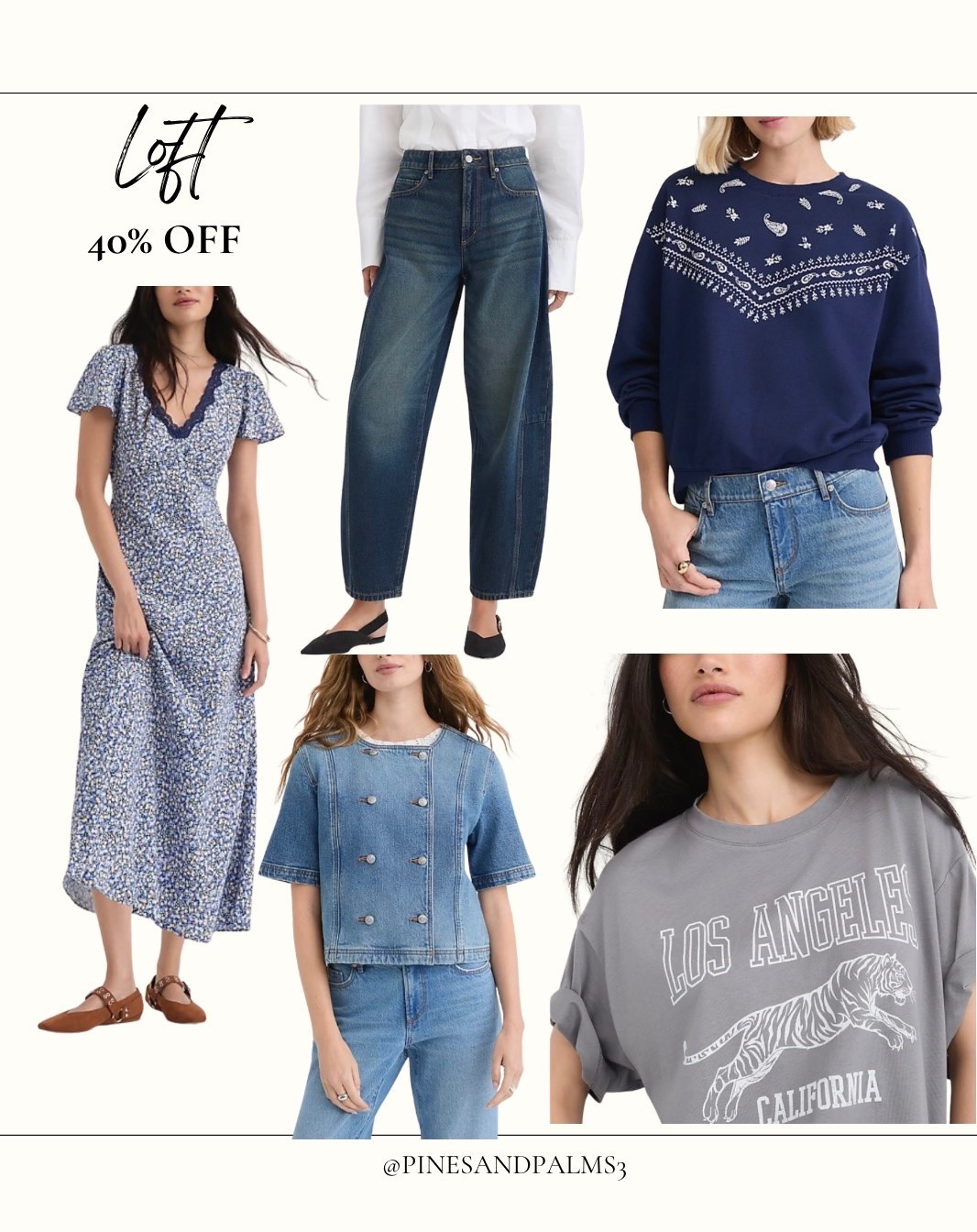 Loft over 40% off plus free shipping

#LTKSaleAlert #LTKSeasonal #LTKgrwm