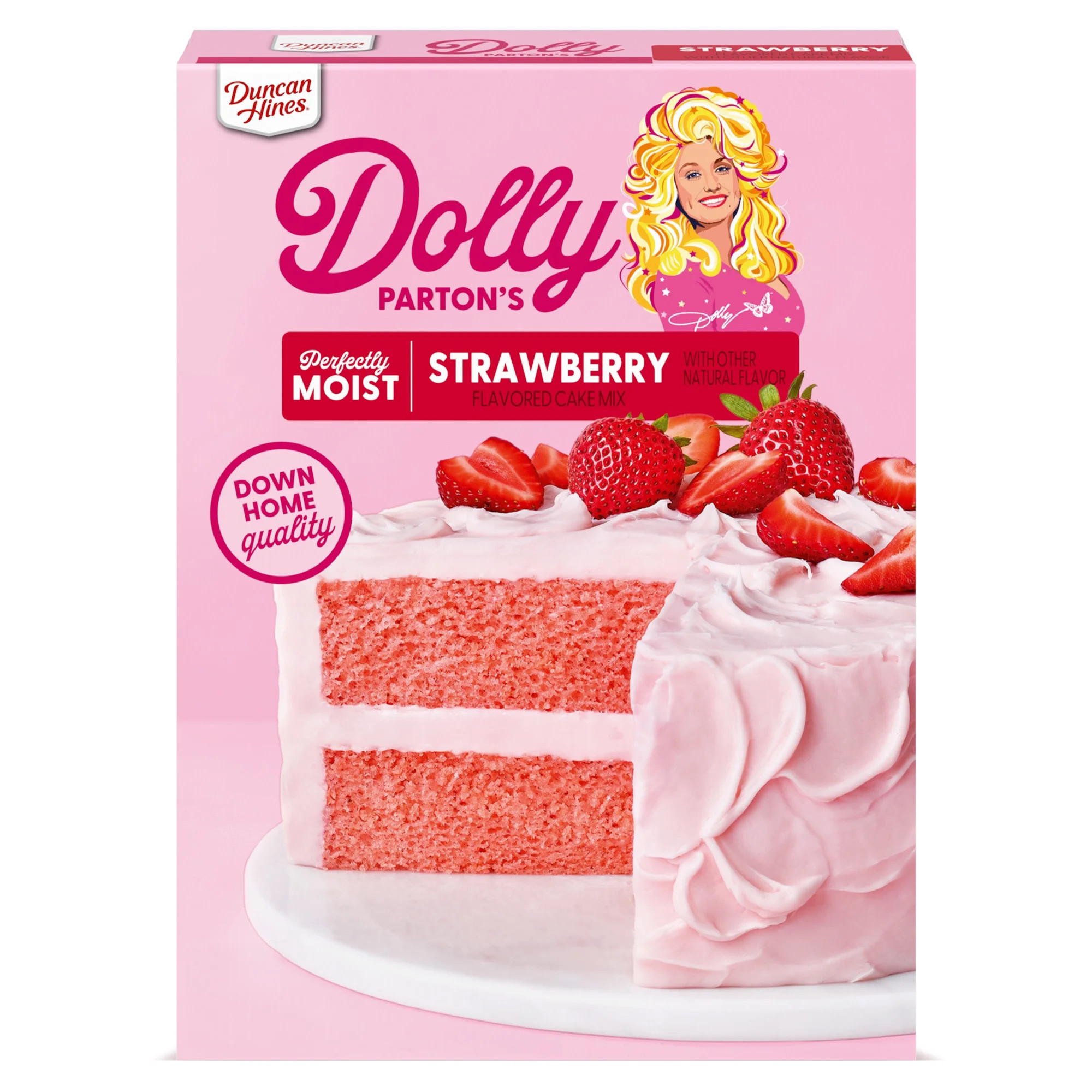 Duncan Hines Dolly Parton's Strawberry Flavored Cake Mix, 15.25 oz. | Walmart (US)