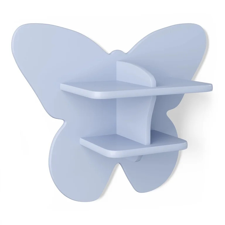 Mainstays Kids Butterfly Shaped Decorative Wall Shelf, Light Purple | Walmart (US)
