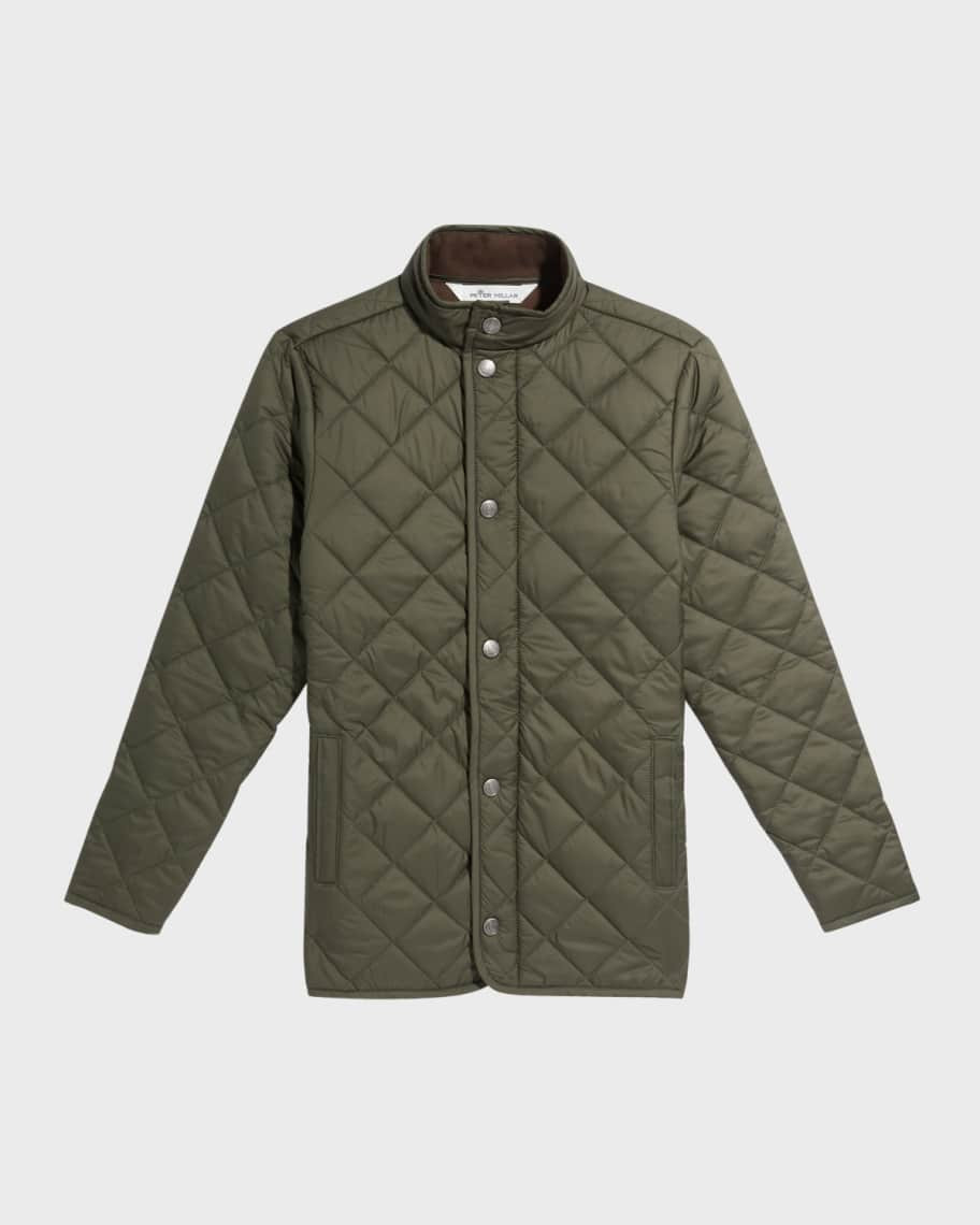 Peter Millar Boy's Suffolk Quilted Solid Coat, Size XXS-XL | Neiman Marcus