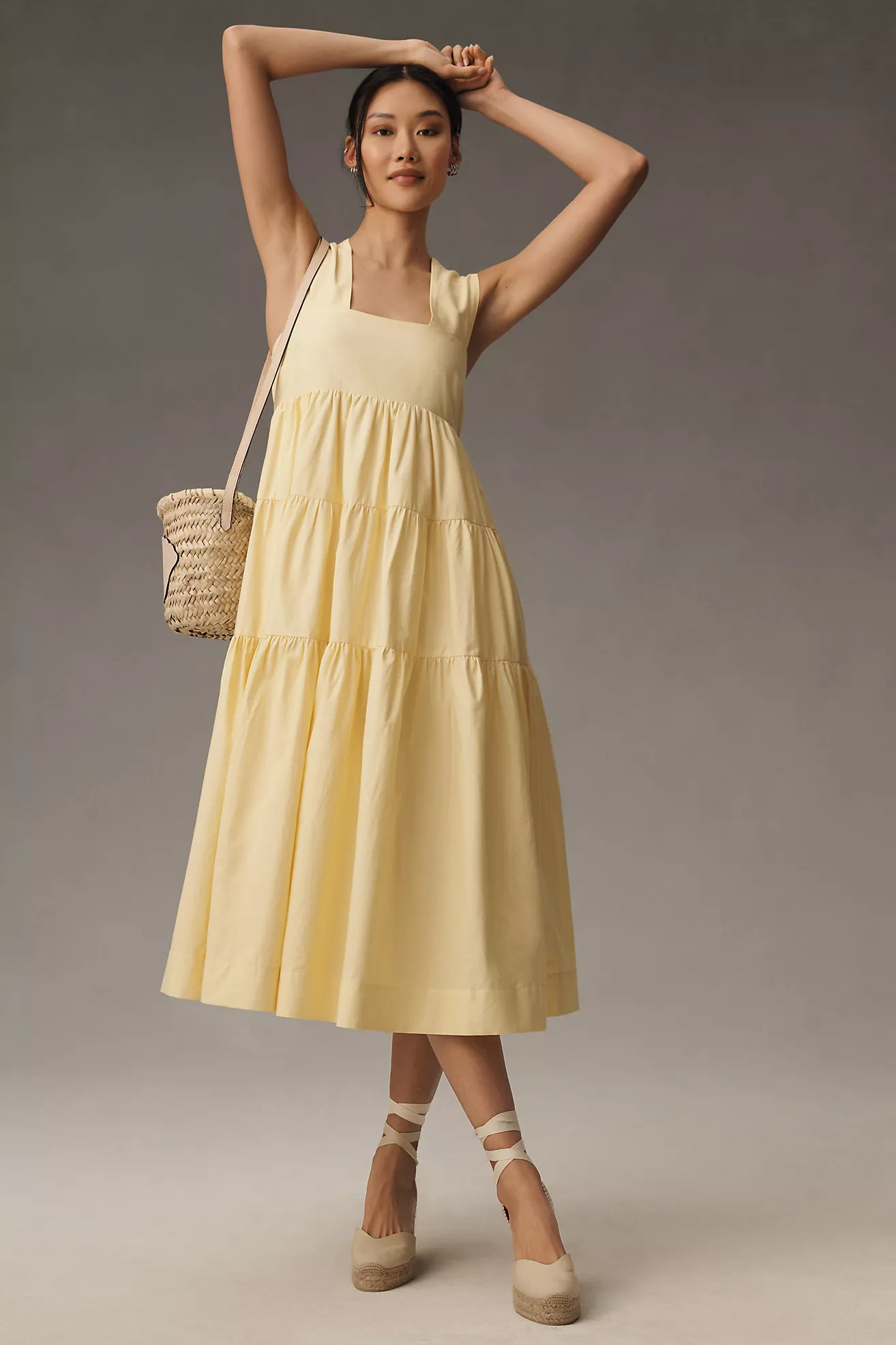 The Helena Square-Neck Babydoll Dress | Anthropologie (US)
