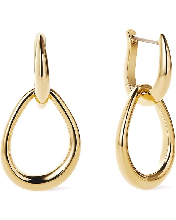 Gold Drop Earrings - Sage | Amazon (US)