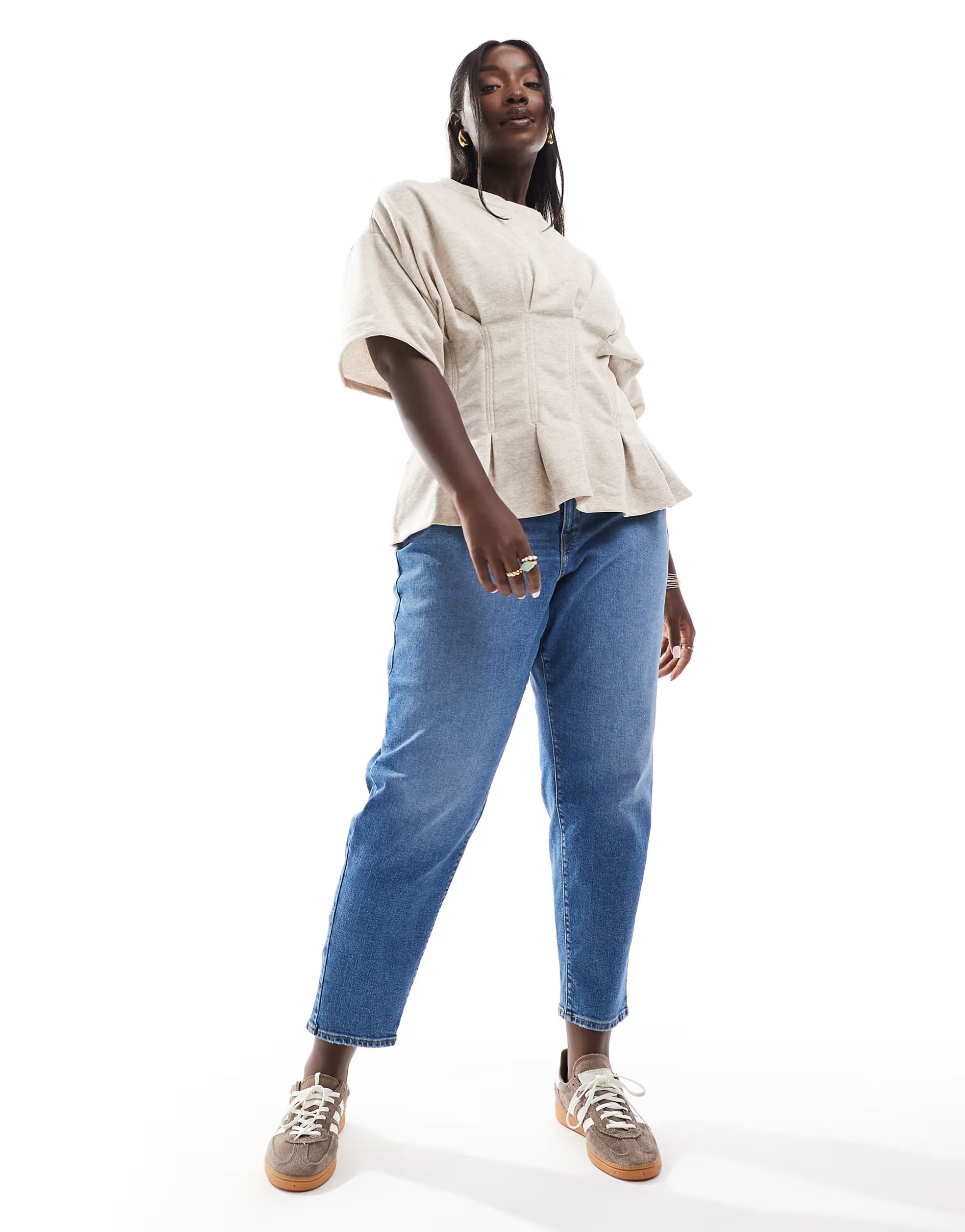 Levi's Plus high waisted mom jeans in indigo | ASOS (Global)