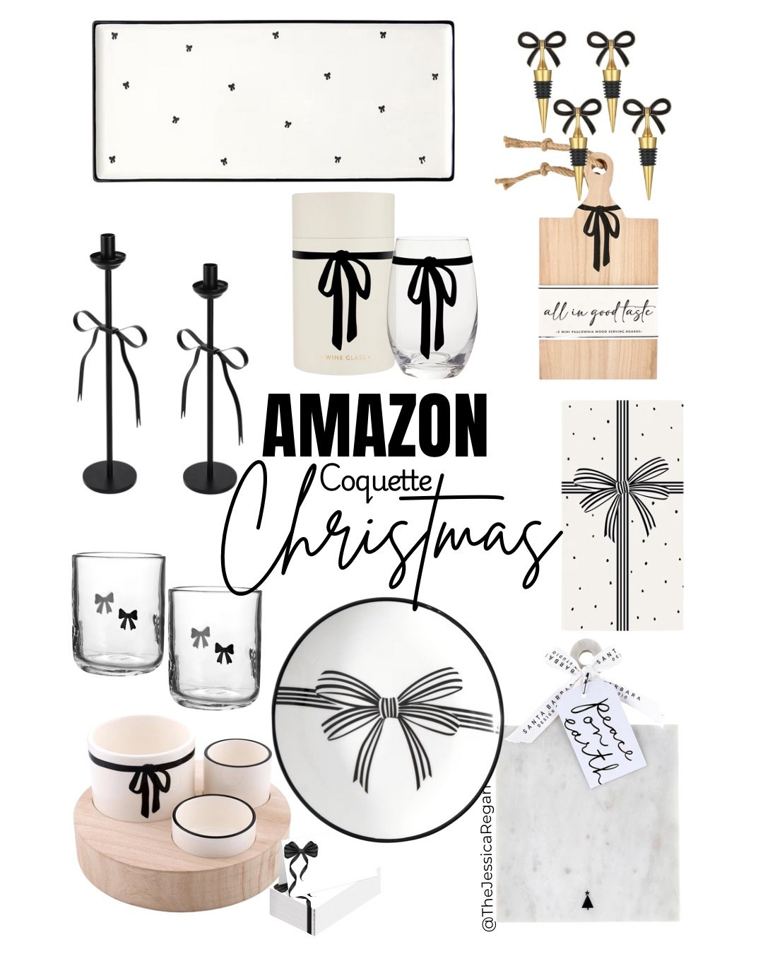 🎀✨ Coquette Christmas is officially a thing — and Amazon understood the assignment 😍 From chic black bow glassware to minimalist serving pieces, these finds make your holiday hosting feel designer without the designer price tag. 🖤

💡 Save + follow for more viral Amazon home finds for the holidays!
🛒 Shop it all on my LTK: @TheJessicaRegan

#AmazonFinds #CoquetteChristmas #HolidayHomeDecor #LTKHoliday #AmazonHome #ChicChristmasDecor #BowAesthetic #BlackAndWhiteDecor #HolidayHosting #LTKFinds #AffordableHomeDecor

#LTKHome #LTKHoliday #LTKGiftGuide