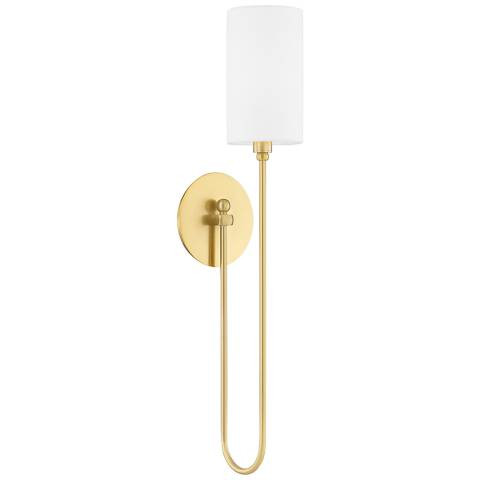 Hudson Valley Harlem 24" High Aged Brass Wall Sconce | Lamps Plus