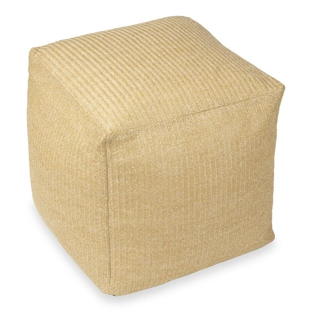 Better Homes & Gardens Natural Hermosa Outdoor Pouf, 16" x 16" x 16", Square, 1 per Pack | Walmart (US)