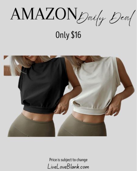 Amazon daily deals
Crop top athletic shirt only $16
#ltku
Prices subject to change
Commissionable link 

#LTKSeasonal #LTKStyleTip #LTKFindsUnder50