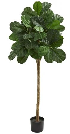 Charlton Home® 84" Artificial Fiddle Leaf Fig Tree in Planter | Wayfair | Wayfair North America