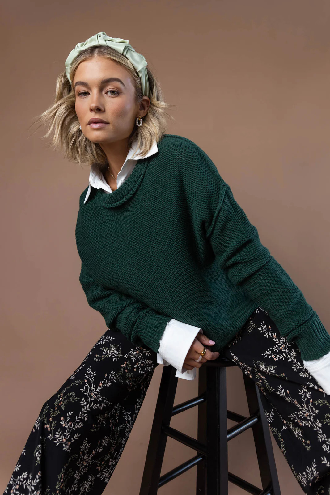 River Sweater In Green - böhme | Böhme US