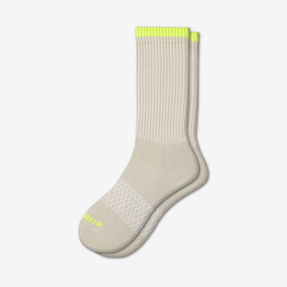 Men's Solid Neon Tipping Calf Socks | Bombas
