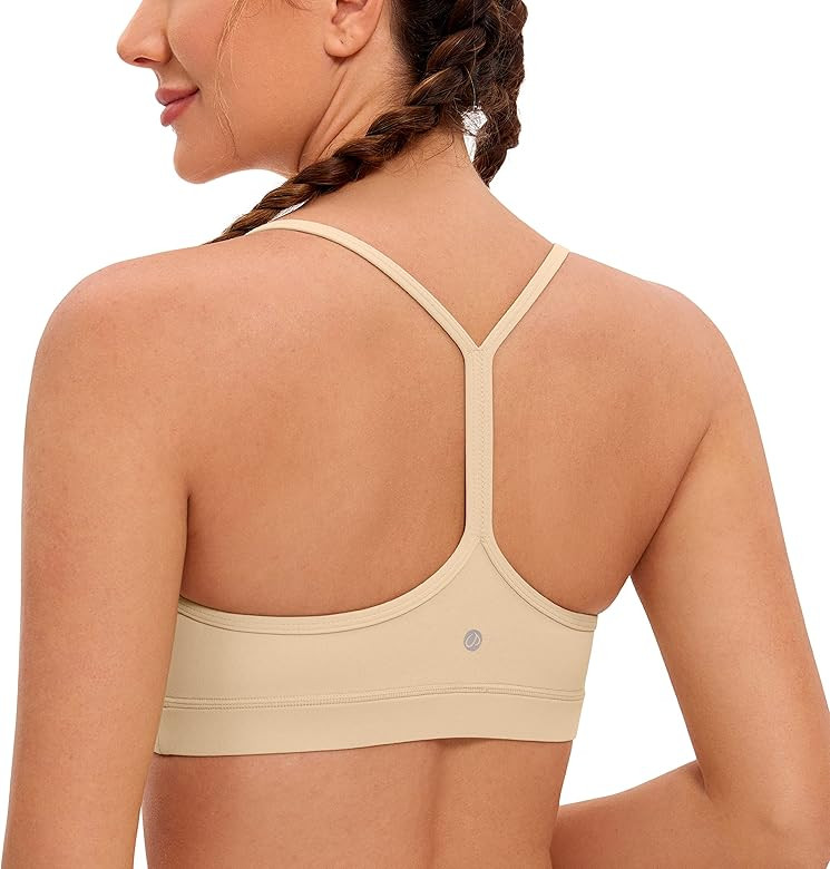 Butterluxe Womens Y Back Sports Bra - Padded Racerback Low Impact Spaghetti Thin Strap Workout Yoga  | Amazon (US)