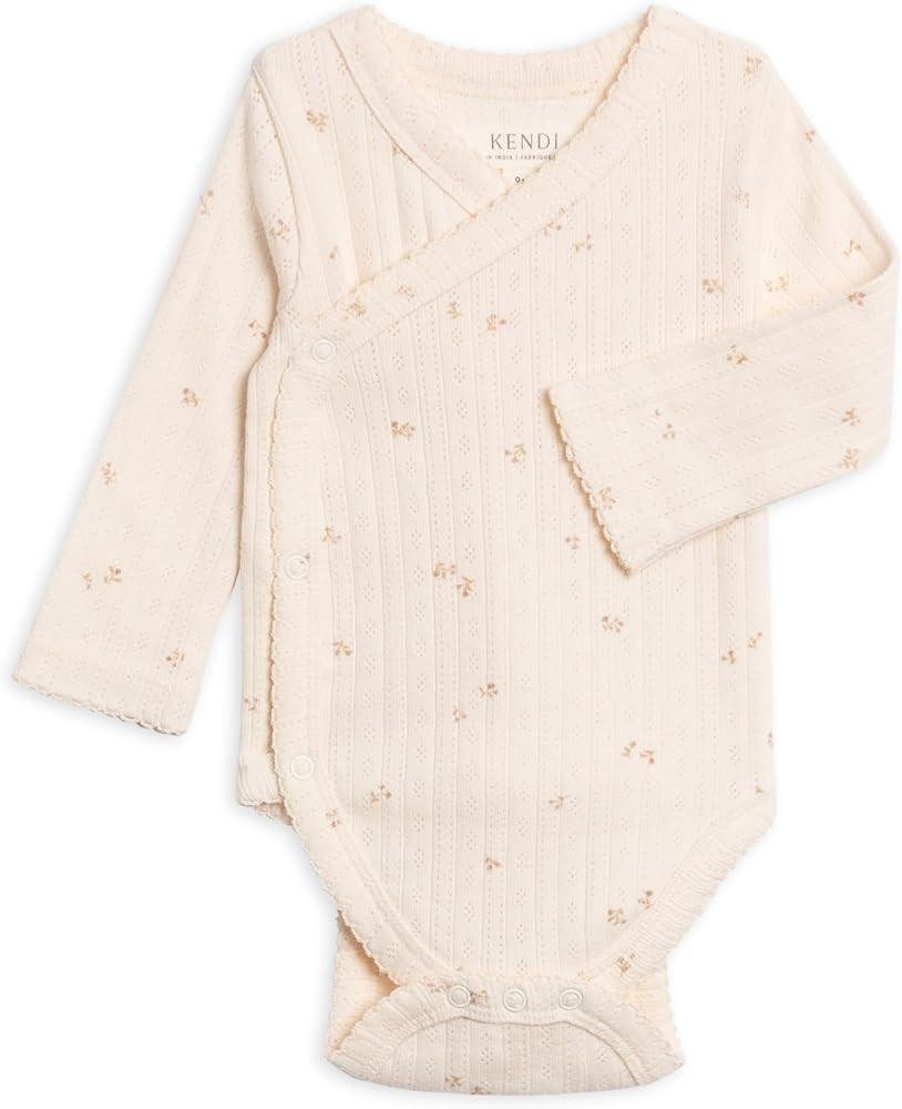 Colored Organics Baby Organic Cotton Kimono Bodysuit - Long Sleeve Infant Side Snap One Piece - B... | Amazon (US)