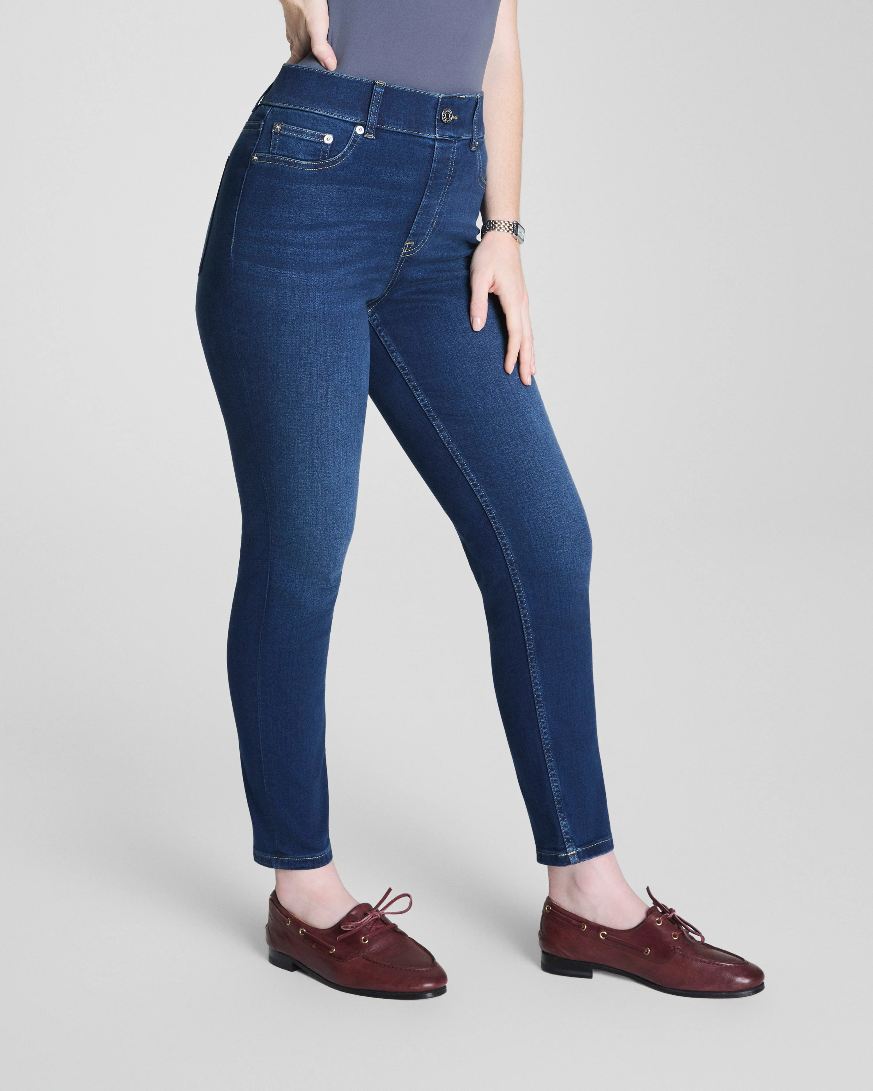 High-Rise Ankle Skinny Jeans with Tummy Control | SPANX | Spanx