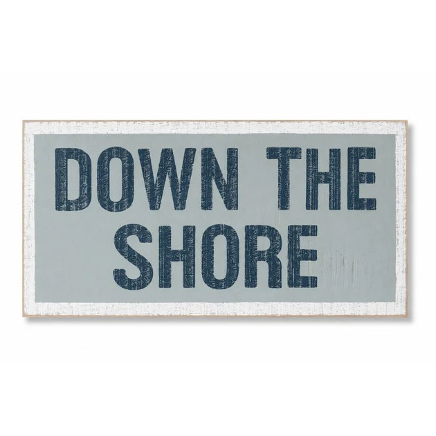 Down the Shore Hand Painted Wood Sign | Cailini Coastal