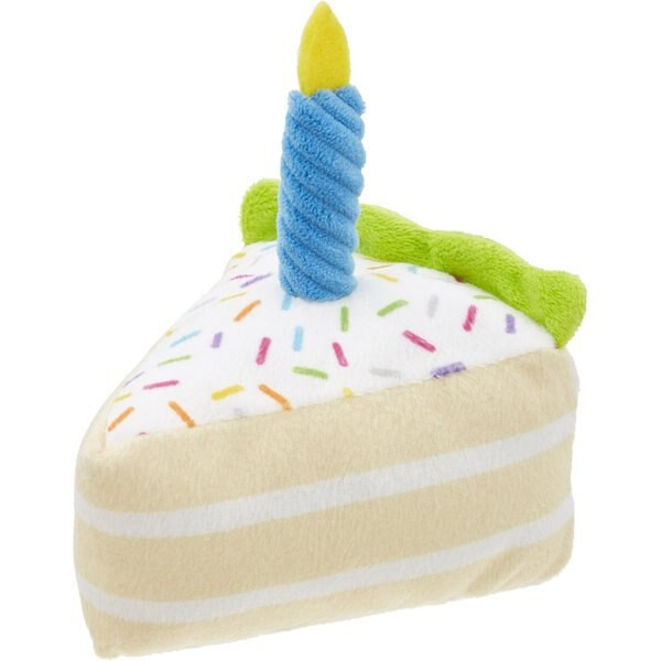 FRISCO Birthday Cake Slice Plush Squeaky Dog Toy, Small/Medium - Chewy.com | Chewy.com