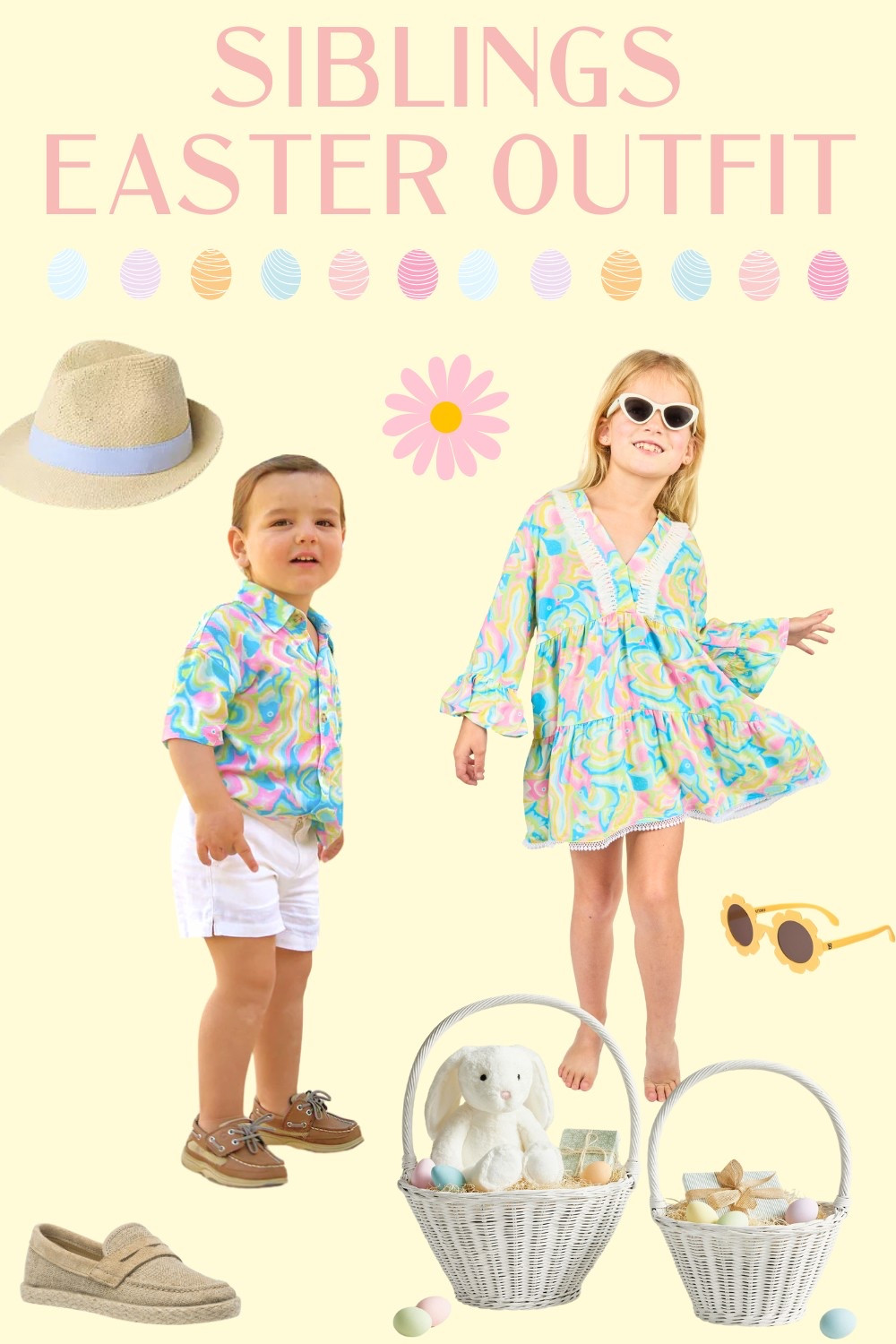 The cutest Easter outfit for siblings to match! #matchingsiblings #easterkidsoutfit #easteroutfit 

#LTKFamily