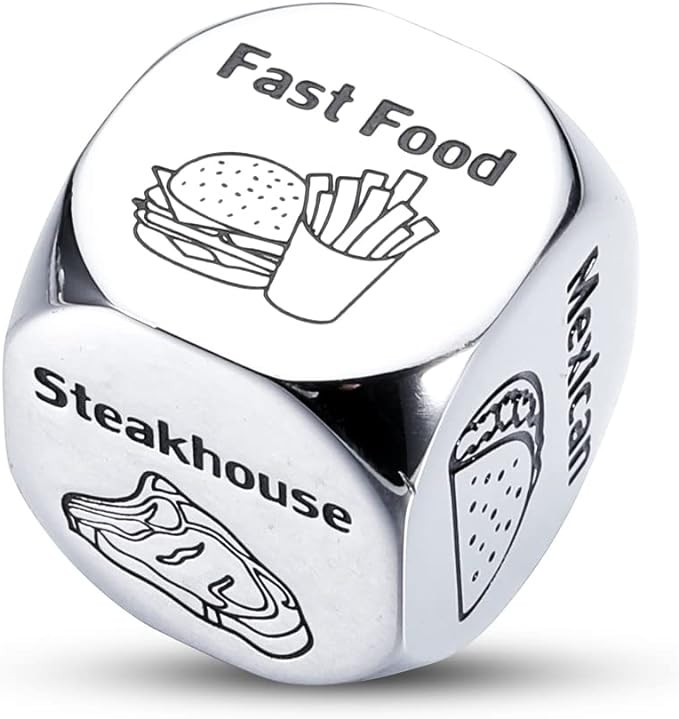 Valentines Day Date Night Gifts for Couples Food Decision Dice Decider 11th Anniversary Steel Gif... | Amazon (US)