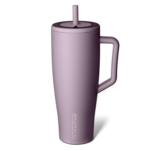 BrüMate Era 40 oz Tumbler with Handle and Straw | 100% Leakproof Insulated Water Bottle Tumbler with Lid and Flexible SoftSip Straw | Made of Stainless Steel | Cup Holder Friendly | 40oz (Lilac Dusk) | Amazon (US)