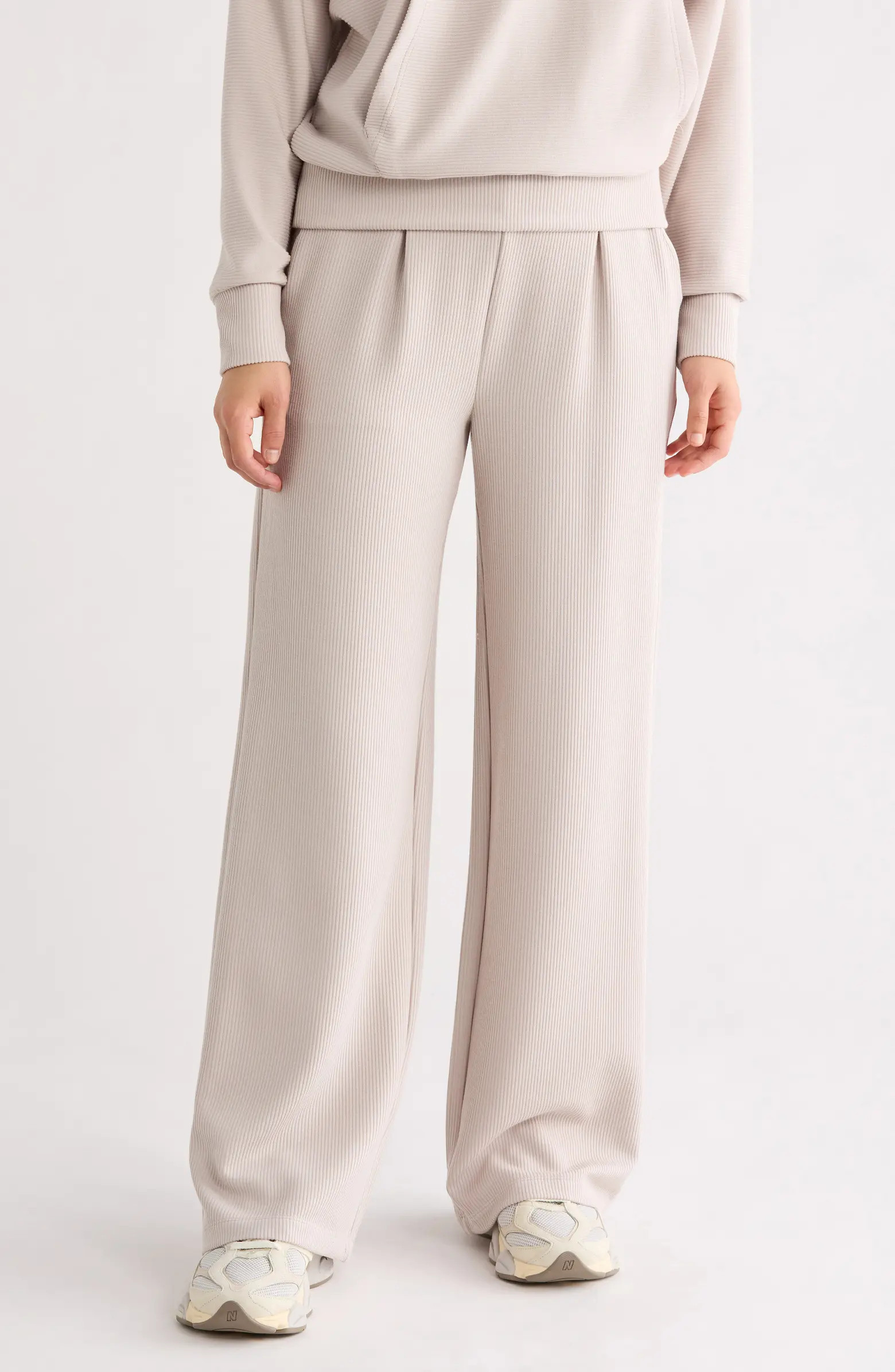 90 DEGREE BY REFLEX Ribbed Scuba Wide Leg Pants | Nordstromrack | Nordstrom Rack